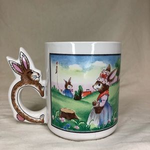Vintage Peter Rabbit Mug with Rabbit Handle